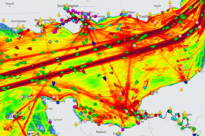The English Channel Density Map