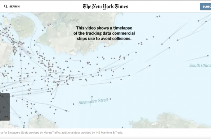 New York Times makes leading story using MarineTraffic data