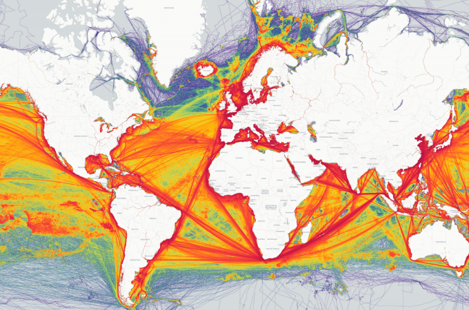 MarineTraffic Density Map 2020