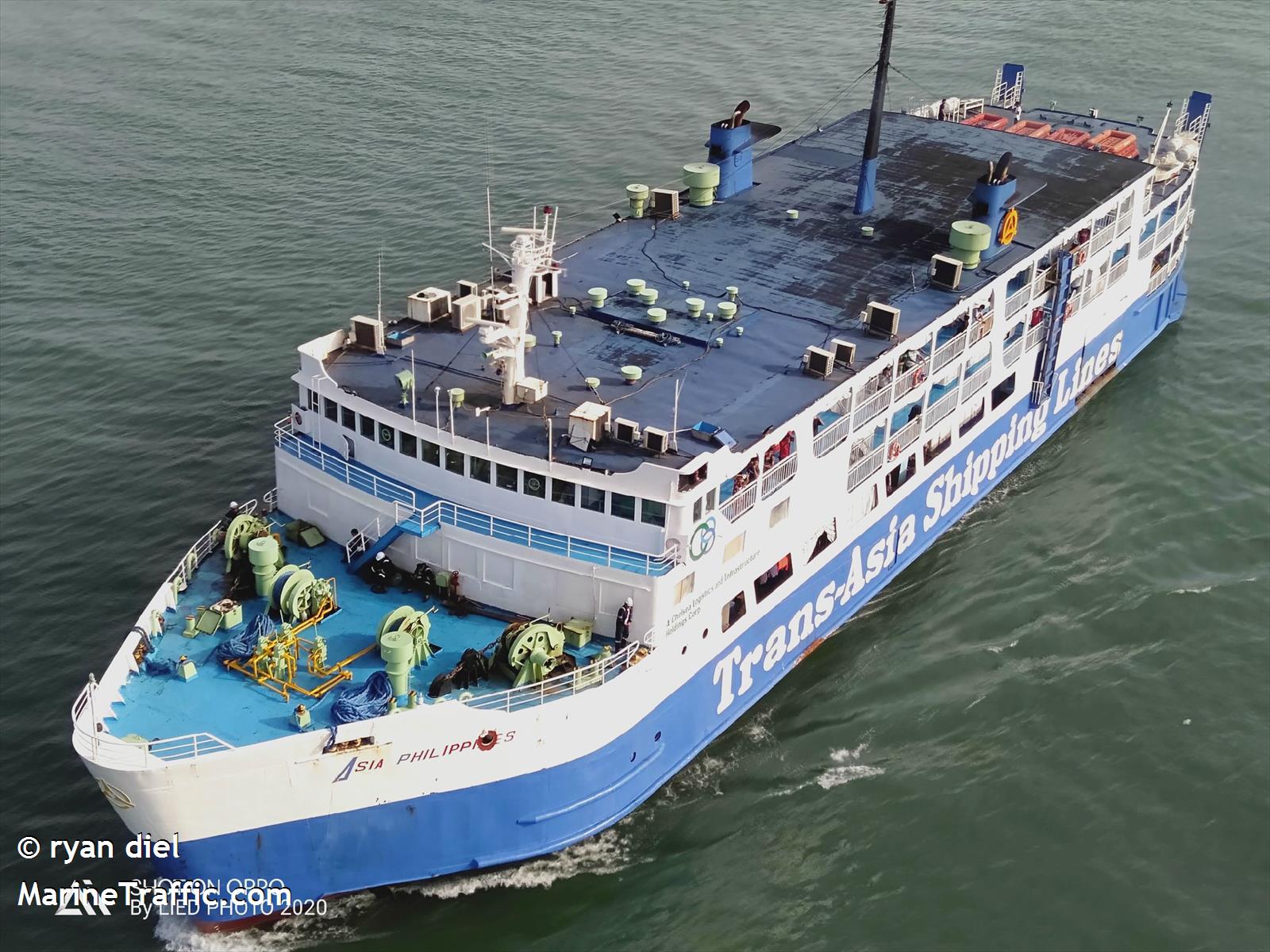 The passenger vessel Asia Philippines, before the fire accident on the 26 August, photo credit: Ryan Diel, marinetraffic.com