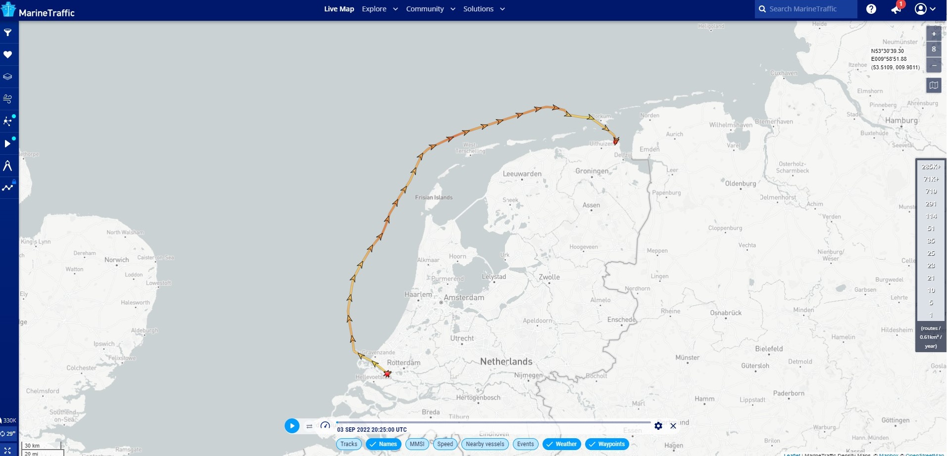  Eemshaven LNG arrived at Eemshaven on 6 September