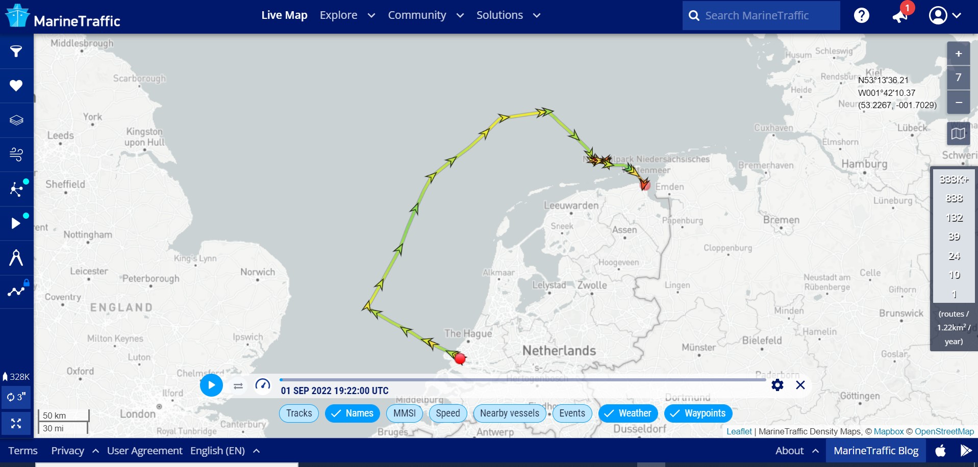 Golar Igloo LNG tanker sailed from Rotterdam to Eemshaven to regas cargoes destined for European pipelines
