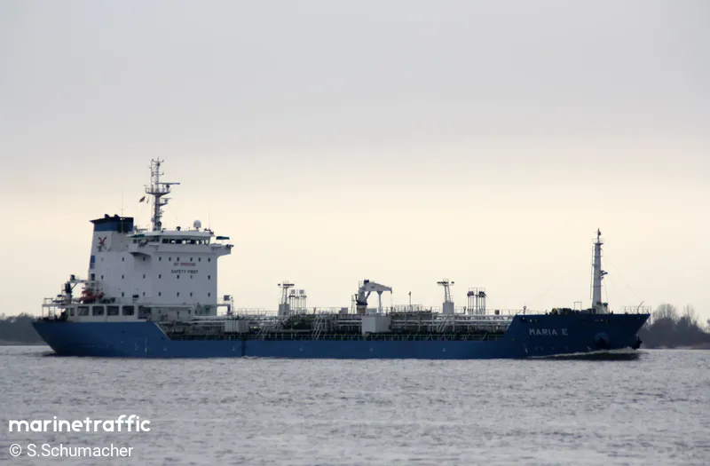 Vessel Characteristics: Ship MARIA E (Oil/Chemical Tanker) Registered in  Panama - Vessel details, Current position and Voyage information - IMO  9337822MMSI 9337822Call Sign 3EIR8